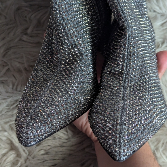 NWT Gianni Bini Queen Bee Rhinestone Over the Knee Boots - Picture 8 of 13